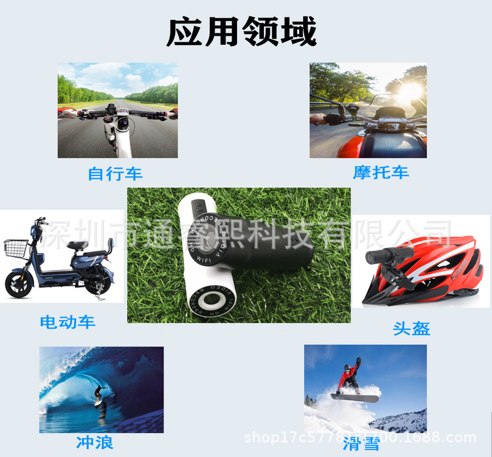 Motorcycle Dashcam, Motorcycle Riding Camera, Wifi Dashcam 1080P, Mobile Phone Access