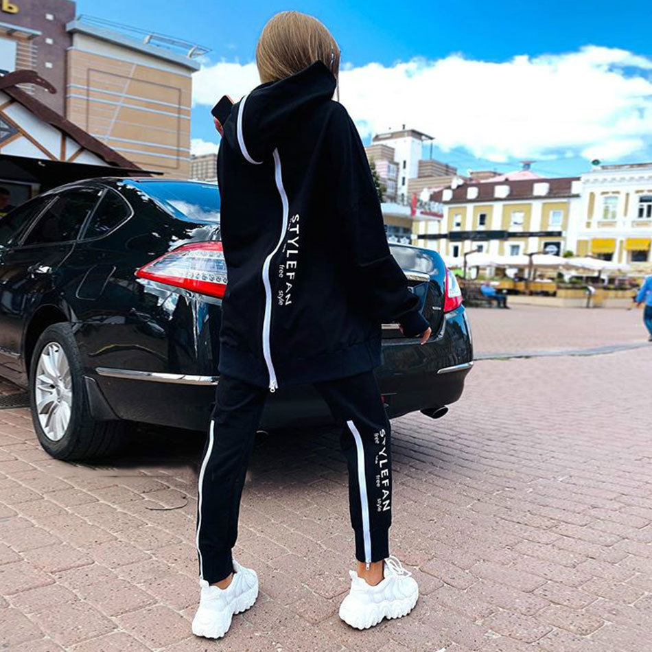 Women's Hoodies Sets Long Sleeve Printing Casual Letter display picture 4
