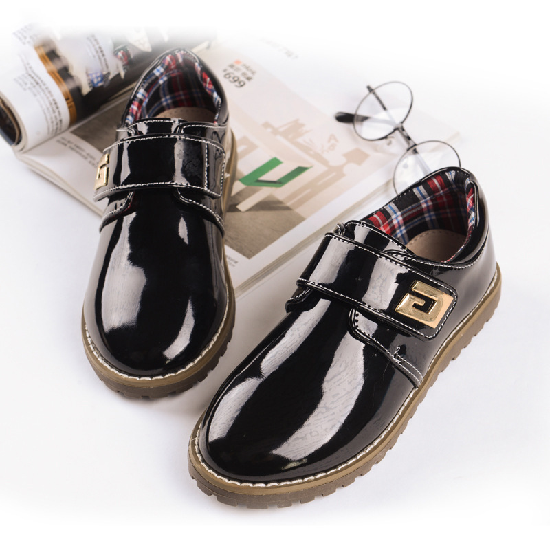 Yi nuofang zapatos de cuero negro de flores zapatos individuales para niños versátiles pequeños zapatos individuales rendimiento escolar zapatos de rendimiento para niños primavera y otoño