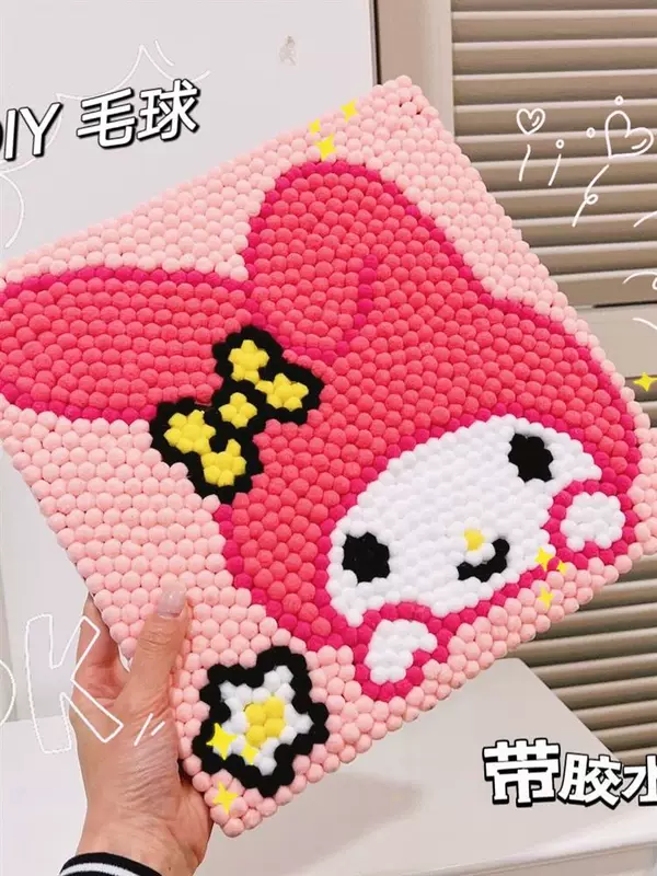 Materials set, children's small bag, plush stickers, DIY