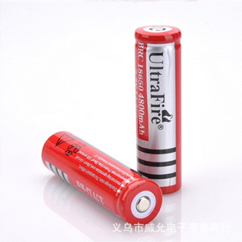 18650电池18650锂电池3.7V尖头大容量头灯电风扇充电池手电筒电池