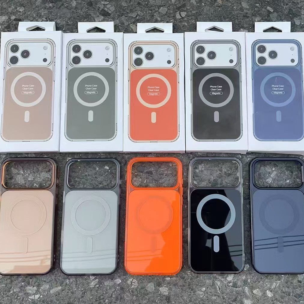 iPhone 16/17 üçün şəffaf maqnit zərbədən qoruyan korpus