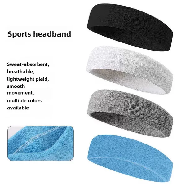Sports Hair Band Men's and Women's Headscarf Fitness Basketball Badminton Outdoor Running Fitness Yoga Sweat Absorbing Elastic Hair Band