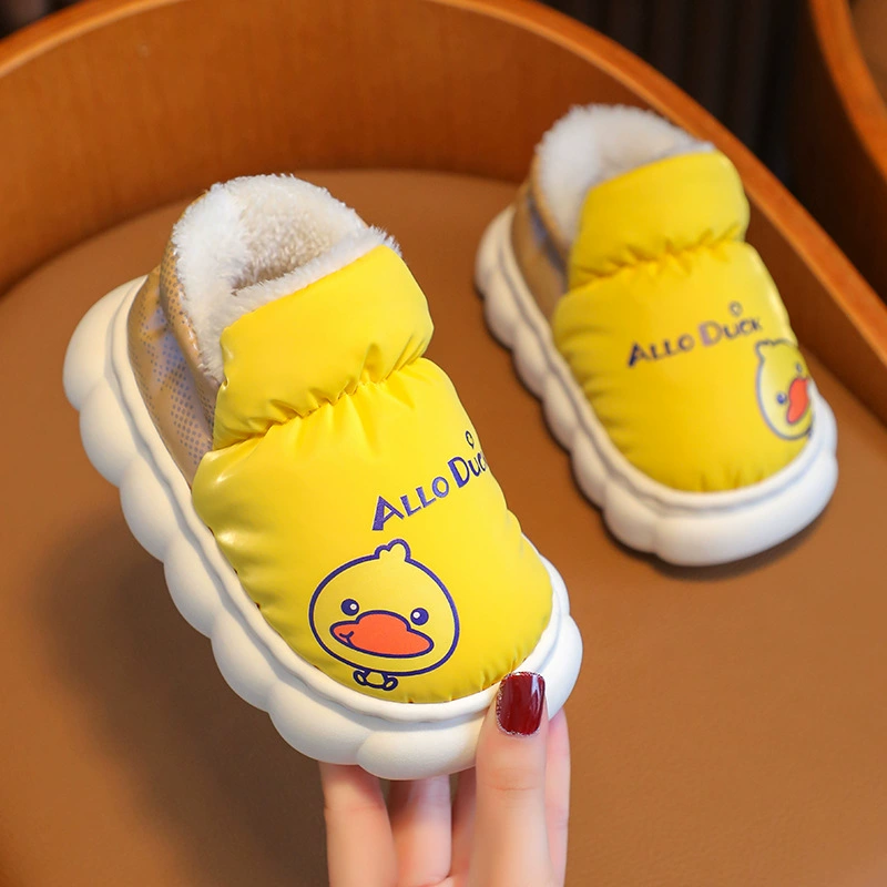 Маленькая желтая утка детская хлопчатобумажная обувь зимняя мужская и женская мультфильм