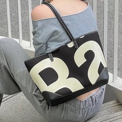 泰国潮字母Rally 帆布大容量日常通勤托特包男女通用手提单肩包包