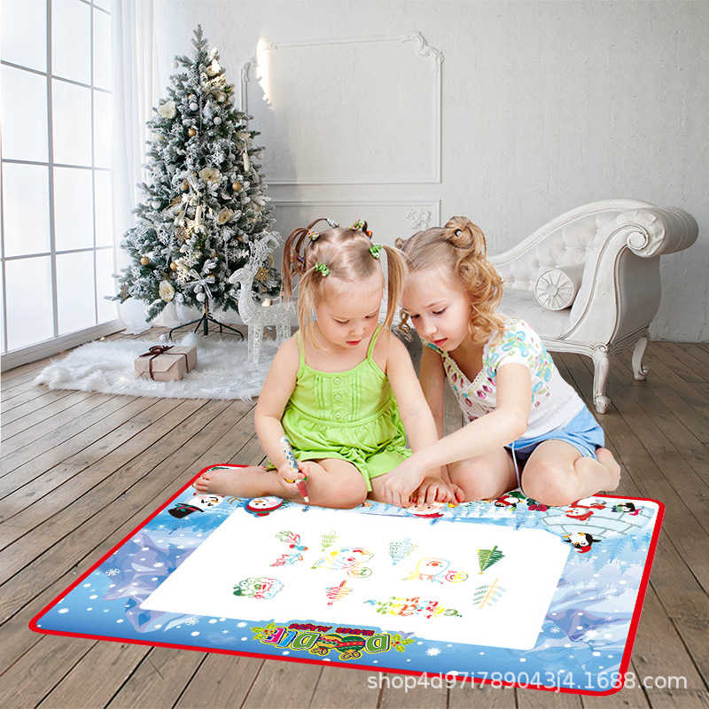 Magic Water Canvas Water Magic Learning Blanket Water Writing Cloth Children Drawing Oversized Water Repeated Graffiti Game Blanket