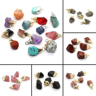Natural Stone Blue Pine stone pendant 7-25mm irregular shape green Dongling pendant DIY jewelry necklace accessories wholesale
