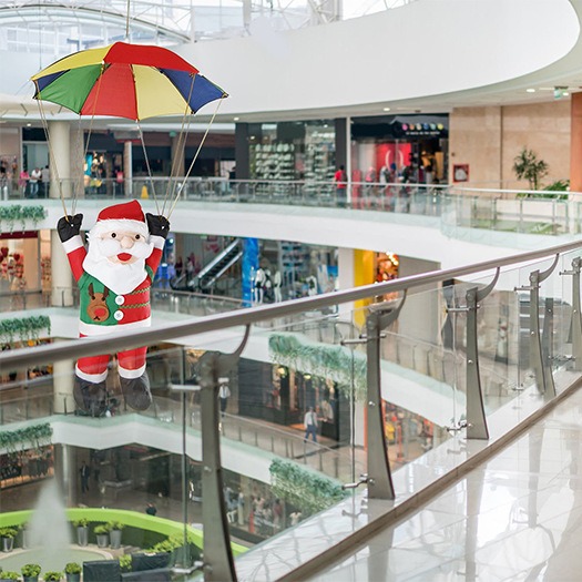 Paracaídas de Santa Claus transfronterizos paracaídas paracaídas de Santa Claus decoraciones navideñas paracaídas muñecas decoraciones regalo