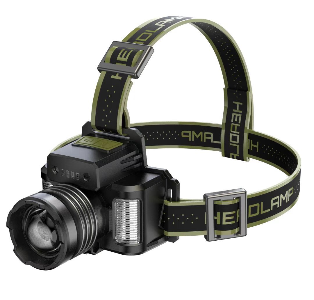 Noviembre nuevo faro de inducción láser blanco lámpara de minero de largo alcance recargable montado en la cabeza faro de advertencia de iluminación exterior largo continuado