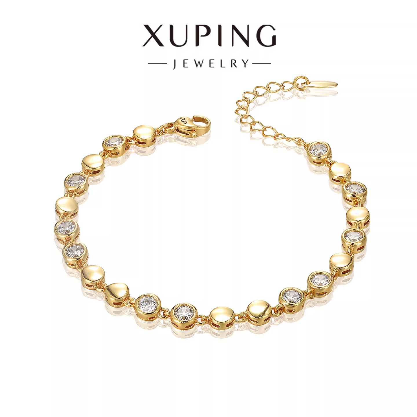 Xuping moda simple pulsera redonda geométrica colección de color de Bao simple ins viento elegante temperamento joyería al por mayor mujeres