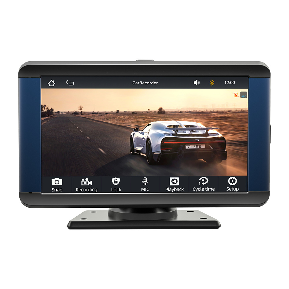 7 pulgadas portátiles MP5 carplay inalámbrico incorporado registro de conducción de alta definición imagen de marcha atrás navegación central