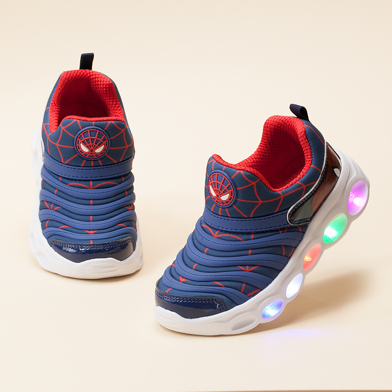 Caterpillar Barnskor Pojkar Glödande Barn Blinkande Skor Vår och höst Nytt Single Mesh Andas Flickor_voghion.com