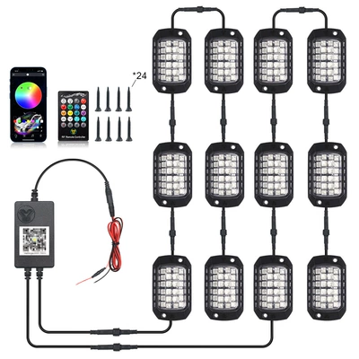 Other lights, light RGB colorful music rhythm - 3d-lens-chassis-light-drag-12-dual-control-app-remote-control-boxed