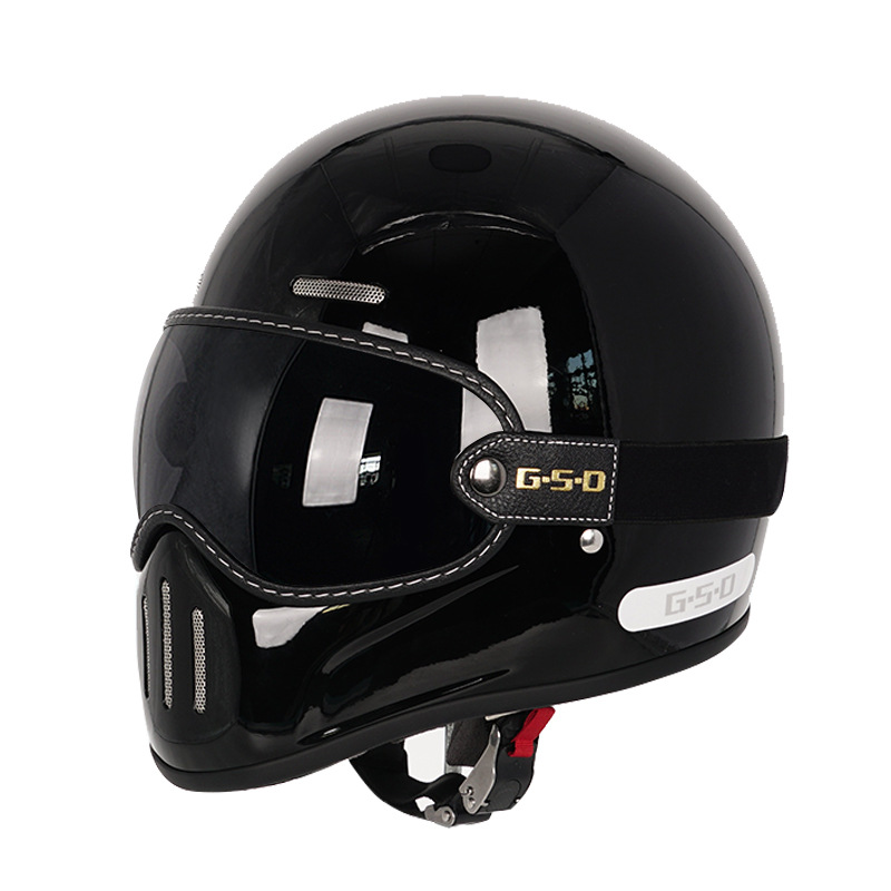 Motosiklet kaskı (dəbilqə) — Motuoche Motorbike Helmet - starry-sky-black-black-tea-lens-m55-56