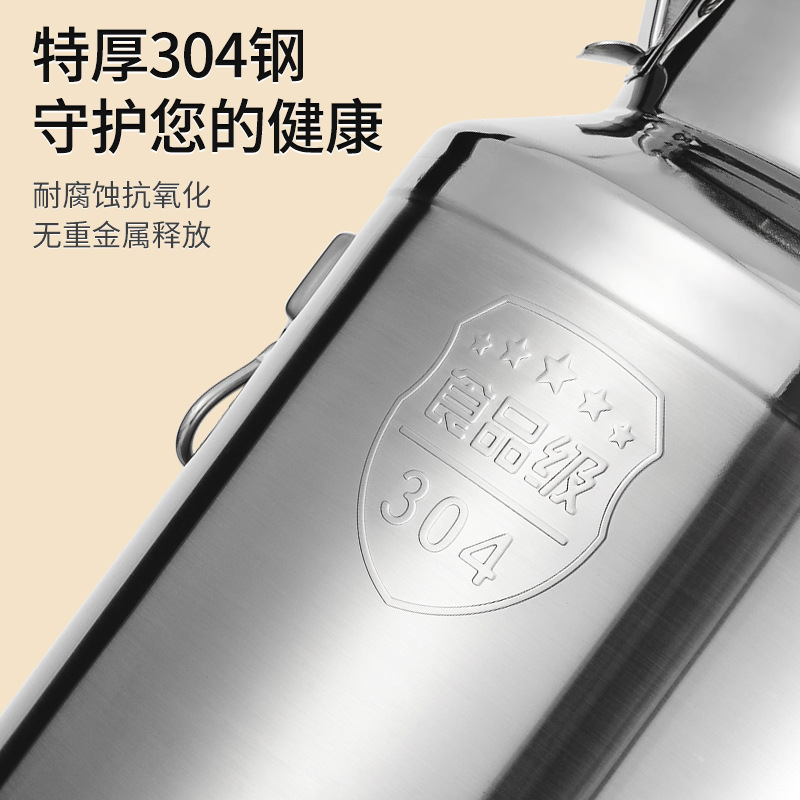 Songsitai 304 barril sellado de acero inoxidable tanque sellado barril de sopa sellado barril de aceite barril de arroz barril de vino barril sellado multiusos