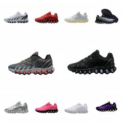 MaxDN8 男女兼用通気性ランニングシューズ、エアバブルビーズスポーツシューズ、8円柱エアクッションシューズ、大きいサイズ36-46、通気性と衝撃吸収