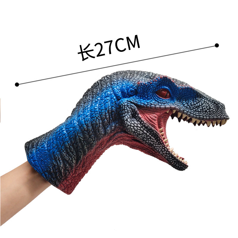 Guantes de títeres de mano de dinosaurio, goma blanda, tiranosaurio, triceratops, simulación de tiburón, modelo animal, puesto, brazo de tiburón, juguete transfronterizo