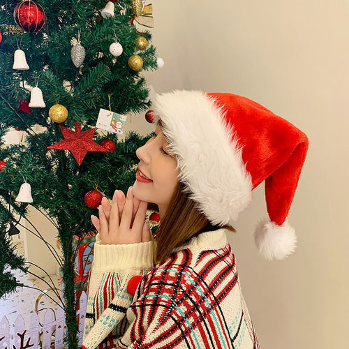 Plush Christmas Hat Children Adult Plush Hat Christmas Gift Gift Christmas Hat Christmas Decoration
