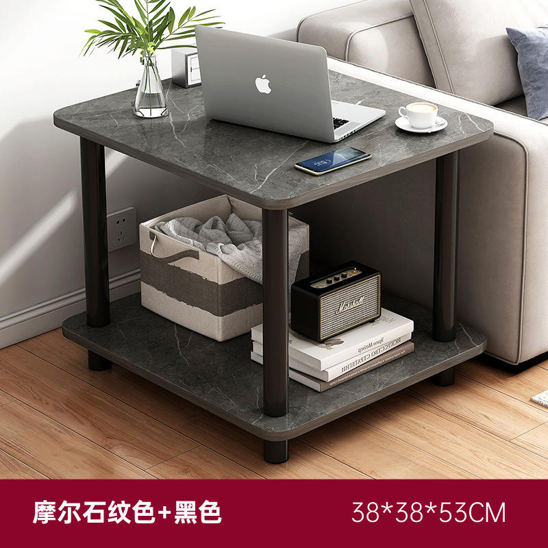 Doble capa sofá lateral varios luz sala de estar de lujo Casa balcón pequeña mesa cuadrada pequeño apartamento dormitorio italiano estante de almacenamiento de noche