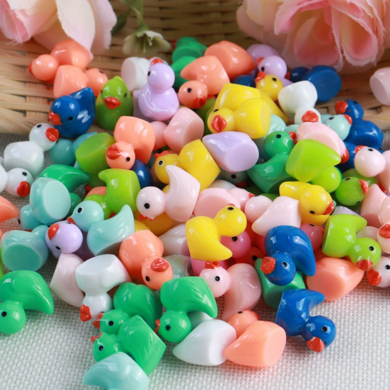 Взрывная утка ручной работы diy макарон маленькая желтая утка смола аксессуары мультфильм микро-ландшафтный украшения