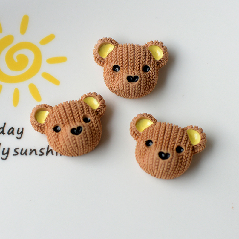 다크 브라운 곰 머리