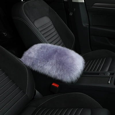 Armrest box – Creative Center Armrest Wool Pad - blue-and-gray
