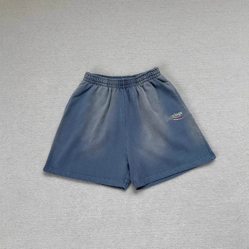 High-End Custom Men's and Women's Cola Gradient Tie-Dye Heavy Weight Casual Shorts Knee-Length Shorts Cross-Border