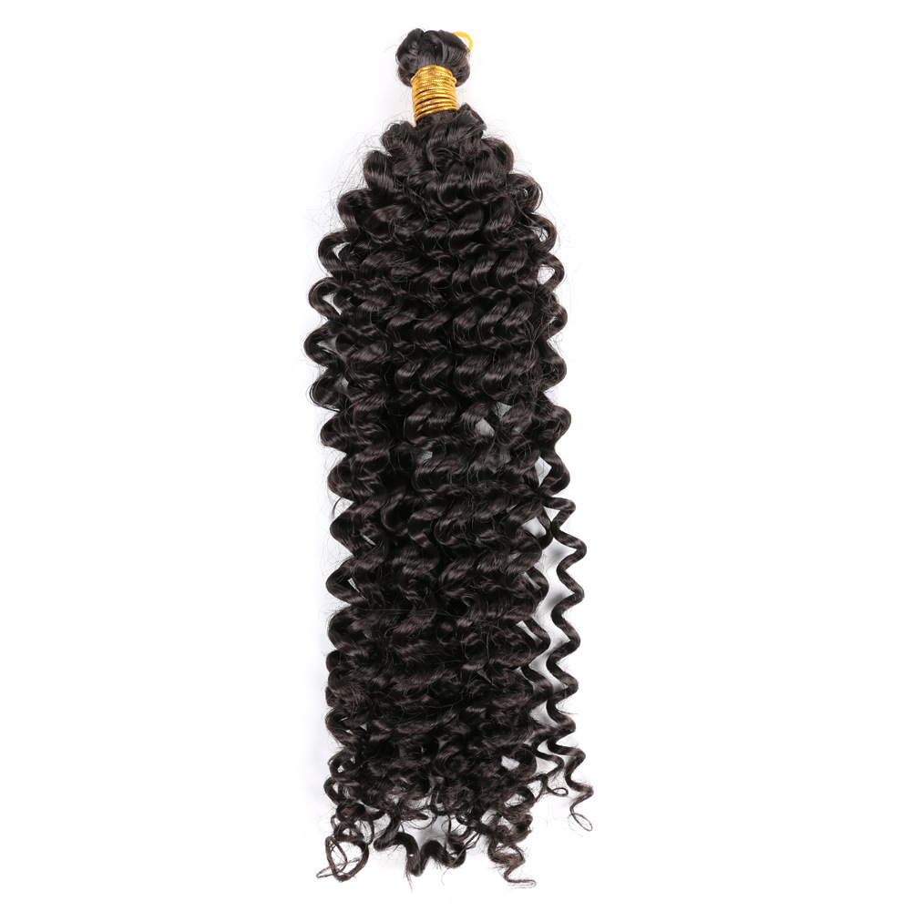 Aguas onduladas gradiente extensión de cabello onduladas agua cabello a granel fibra química europea y americana trenzada pelucina pequeña