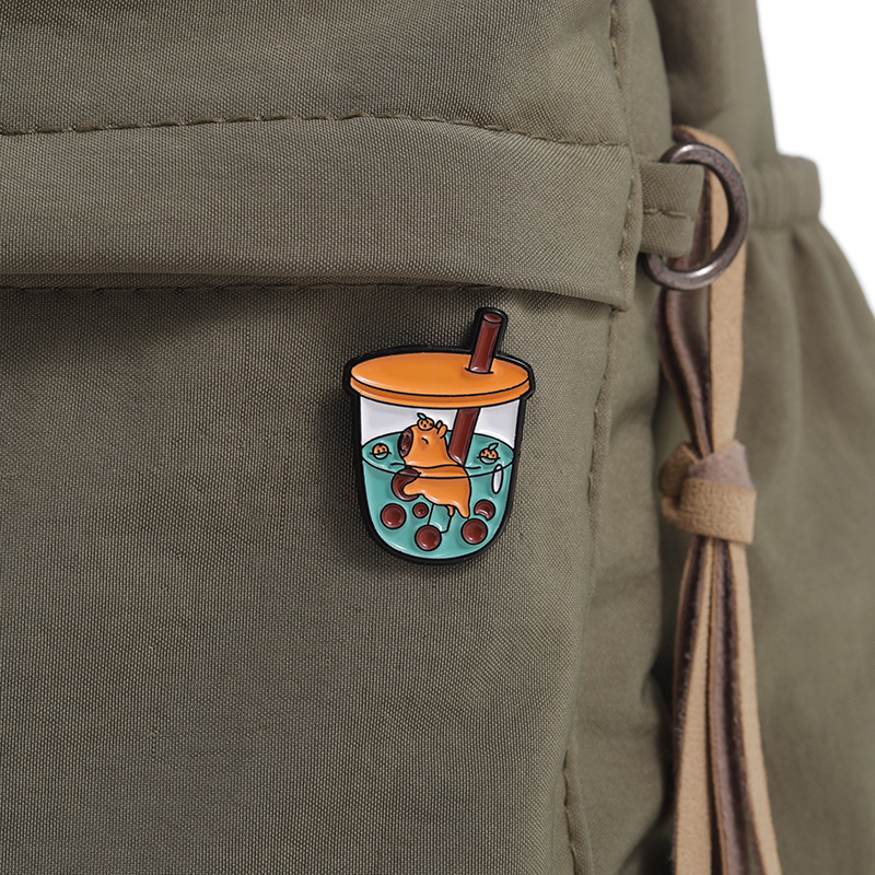 6g Weight Brooches Classification Holiday, Daily Occasion Zinc alloy Material Animal, Cup Pattern Unisex Gender Plating Design Cute Style Cute Pin Animal Cup Zinc Alloy Plating Unisex Brooches 4