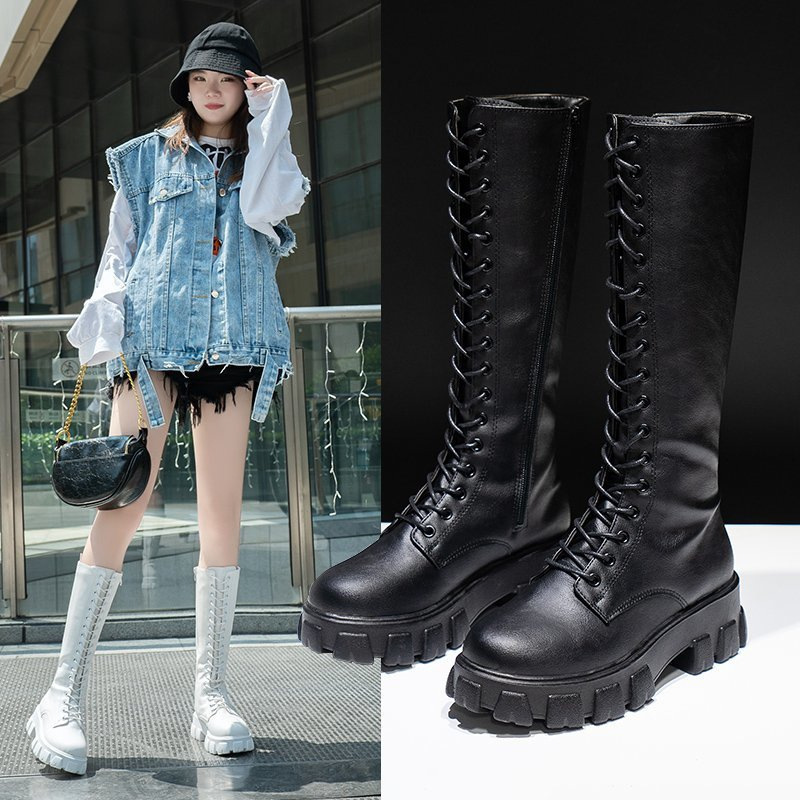 Cross-Border Direct Supply Autum New Style Platform Large Size Over-The-Knee Boots for Women Export Thick-Soled Side Zipper Slim Boots 43 Cross-Border Direct Supply Autum New Style Platform Large Size Over-The-Knee Boots for Women Export Thick-Soled Side Zipper Slim Boots 43