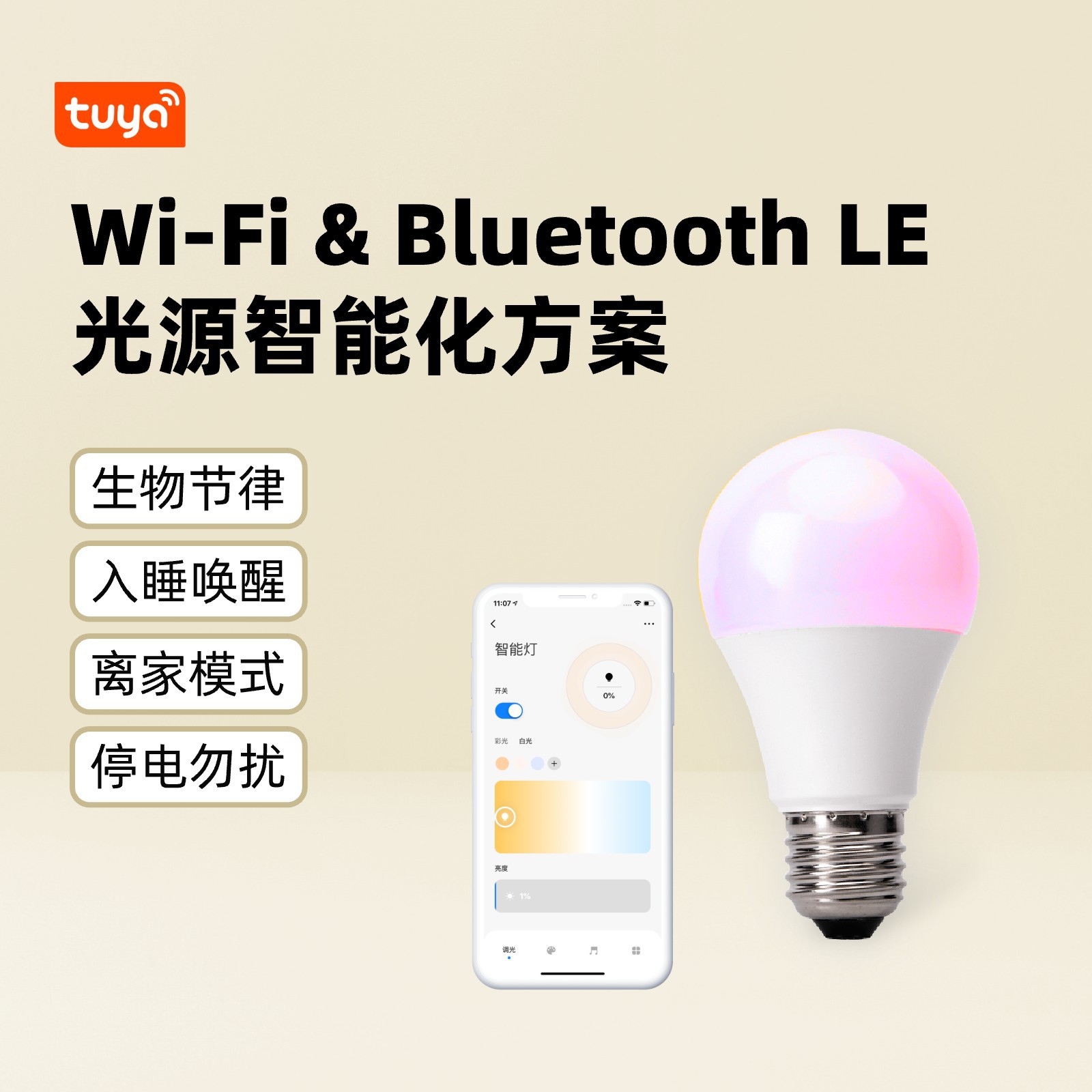 Wi-Fi 및 Bluetooth LE 광원 지능형 솔루션