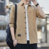 Khaki color Q25 3 Pocket seven -point sleeve