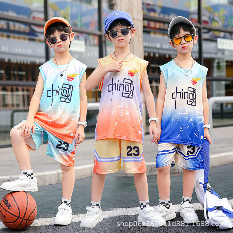 Children's Quick-drying Sports suit Boys' Summer Basketball Clothes Women's Competition Training Vest Primary and Secondary School Students' Sports Clothes