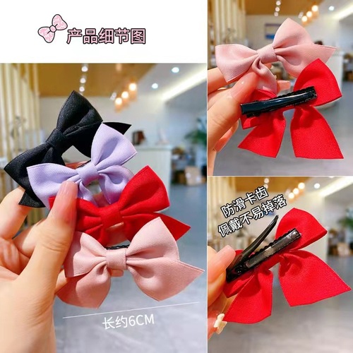 new children's hairpin bow headdress does not hurt hair little girl spring and summer hair accessories internet celebrity baby hairpin