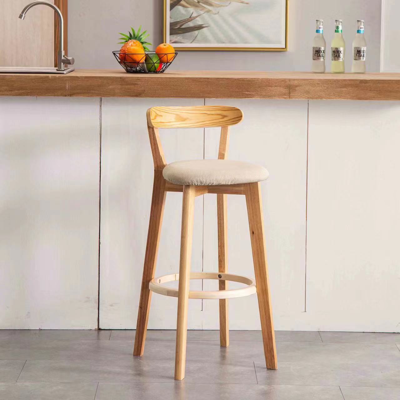 로그 컬러 나무 프레임 + 아이보리 린넨 이동식 및 빨