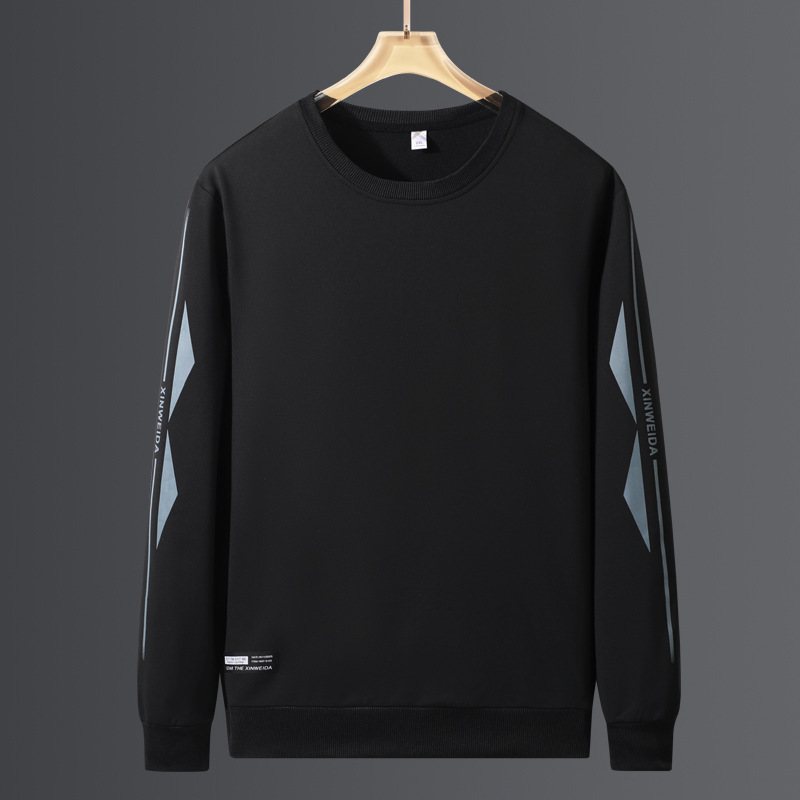 Autumn New Round Neck Sweatshirt Men's Loose Casual Sports Bottoming Shirt Plus Fat Plus Size Spring and Autum Pullover Jacket Autumn New Round Neck Sweatshirt Men's Loose Casual Sports Bottoming Shirt Plus Fat Plus Size Spring and Autum Pullover Jacket