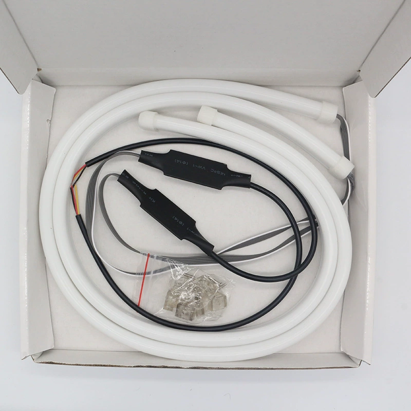 Источник заводской автомобиль светодиодный световод полоса дневные ходовые огни Универсальный яркий двухцветный стример поток света поворотник ходовые огни