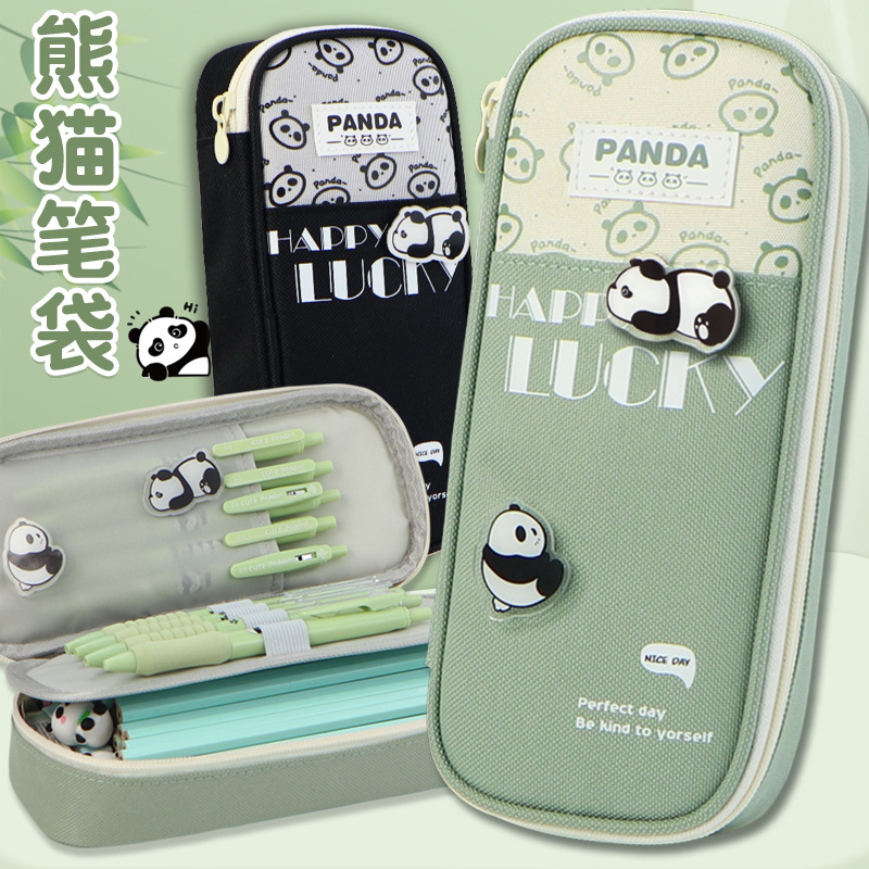 Estuche para lápices estilo ins nicho de gran capacidad, caja de lápices linda de alto valor, caja de papelería, bolsa de papelería transfronteriza de lona para estudiantes