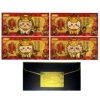Four styles of gold and red + envelope certificate