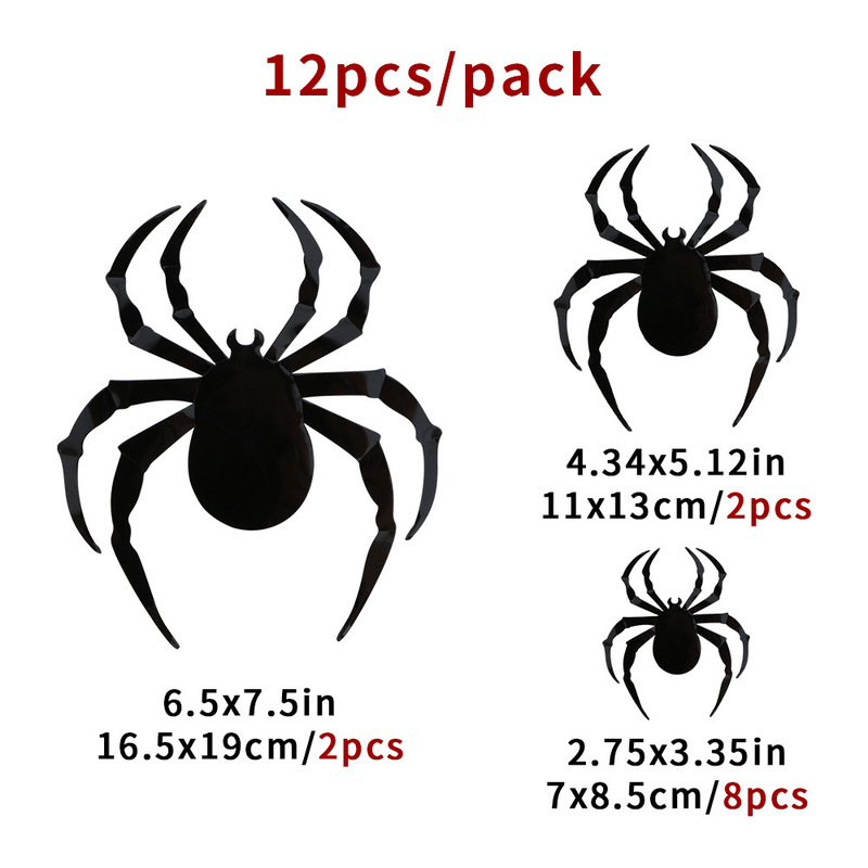 16匹のハロウィーンコウモリ3d黒立体コウモリ貼りハロウィーン壁貼り立体コウモリ|undefined