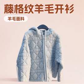 256家秋冬版本经典格纹白色拉链连帽针织开衫羊毛短款外套女打底