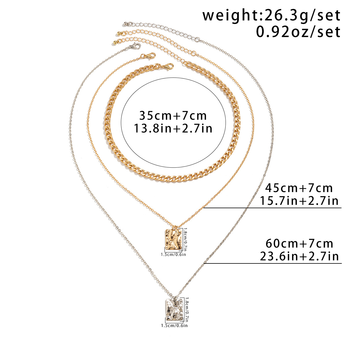 Vintage Style Round Square Solid Color Alloy Plating Women's Pendant Necklace display picture 15