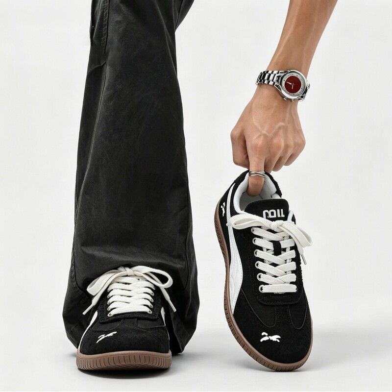 Spring and Summer New Style Casual Versatile Comfortable Color-Blocking Fashion Trendy Niche Lightweight Slip-On Sneakers German Training Shoes Men's Shoes Spring and Summer New Style Casual Versatile Comfortable Color-Blocking Fashion Trendy Niche Lightweight Slip-On Sneakers German Training Shoes Men's Shoes