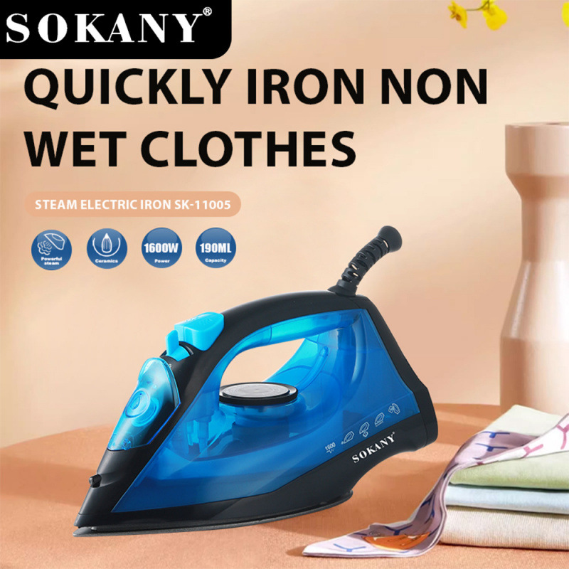 Cross-border household 1600W steam iron, plug-in iron for home use, for ironing clothes, electric iron SK-11005