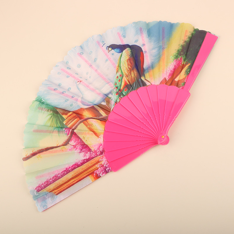 Abanico Plegable de Encaje de Plástico, Estampado, para Danza image 101