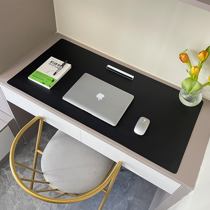 Mouse Pad de Cuero Grande Impermeable — Alfombrilla de Escritorio para Oficina, Personalizable