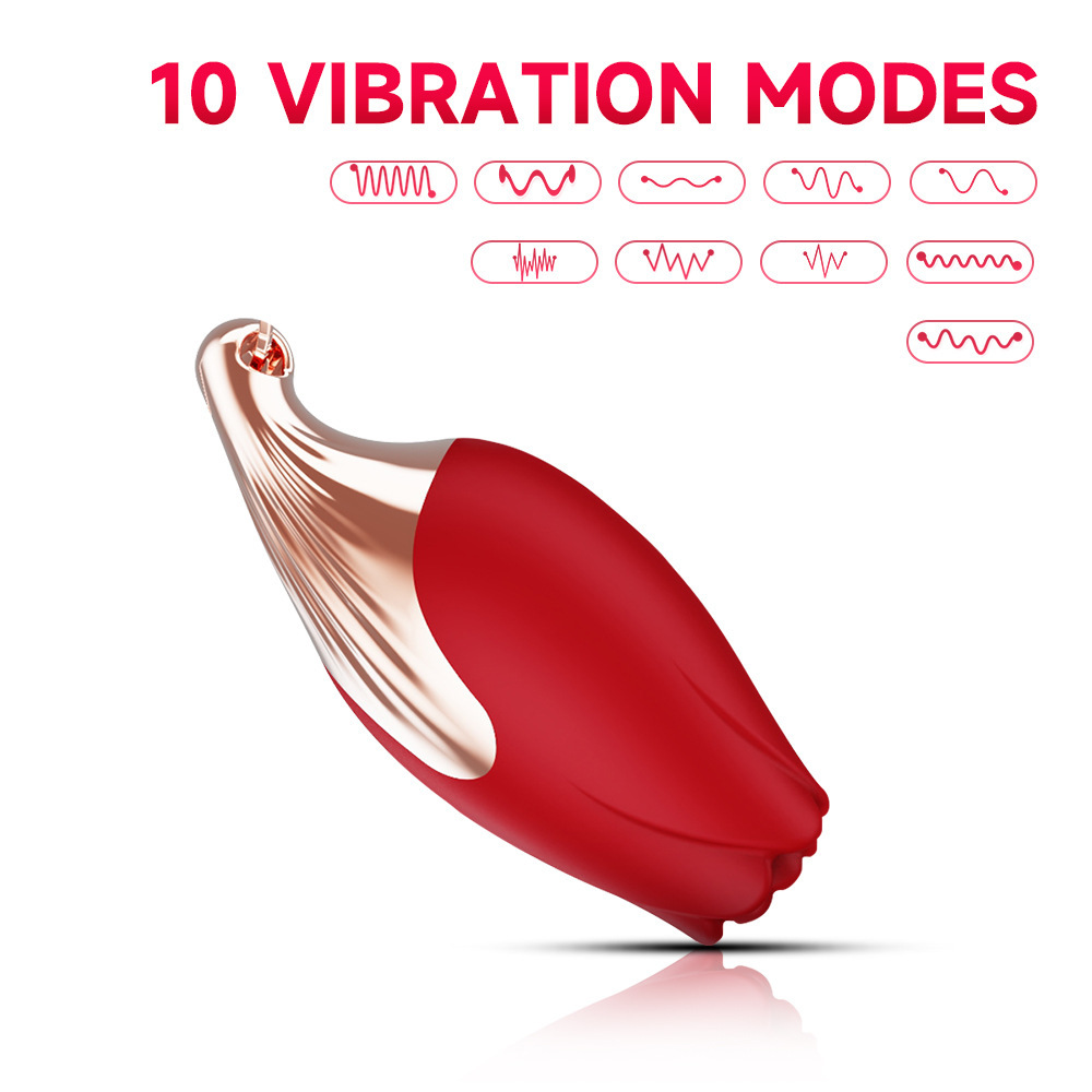 Rose Dolphin Vibrating Ring Necklace, Wearable Egg with Silicone Body and Quiet Motor — detail image 11