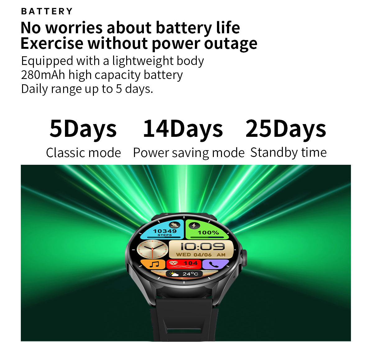 L61D smartwatch 1.43 inch Bluetooth talk heart rate blood_voghion.com