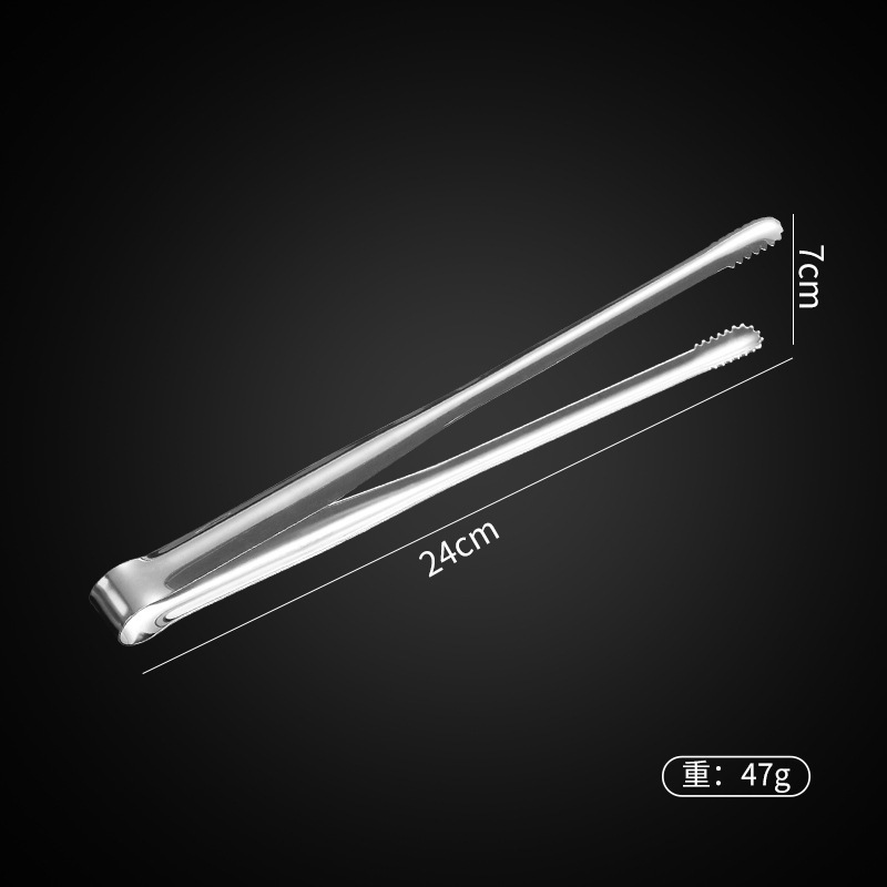 Acero inoxidable estilo coreano abrazadera de barbacoa pan casero abrazadera de carne buffet grueso alargado abrazadera de alimentos antideslizante grado de alimentos