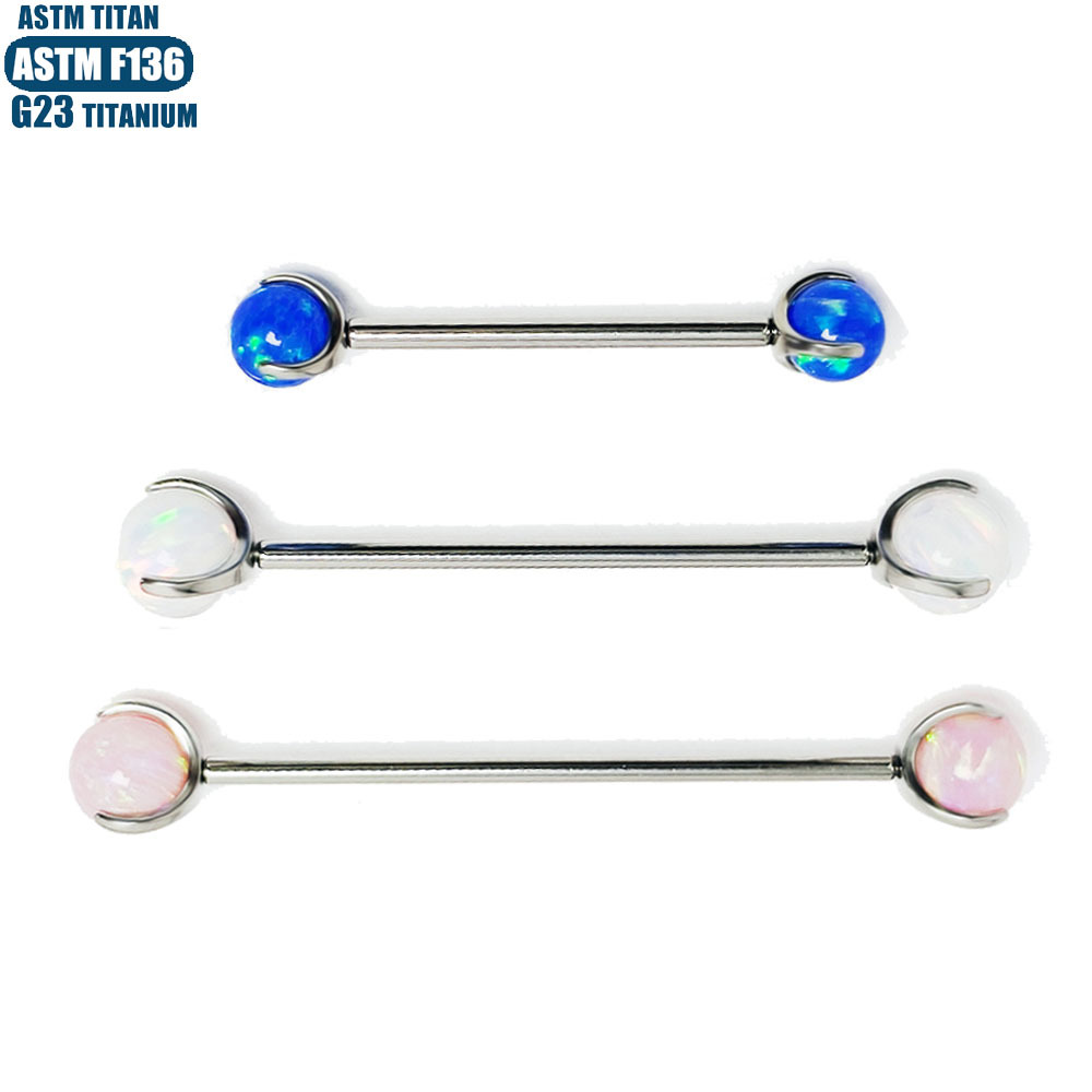 Pointed labret stud close-up product detail